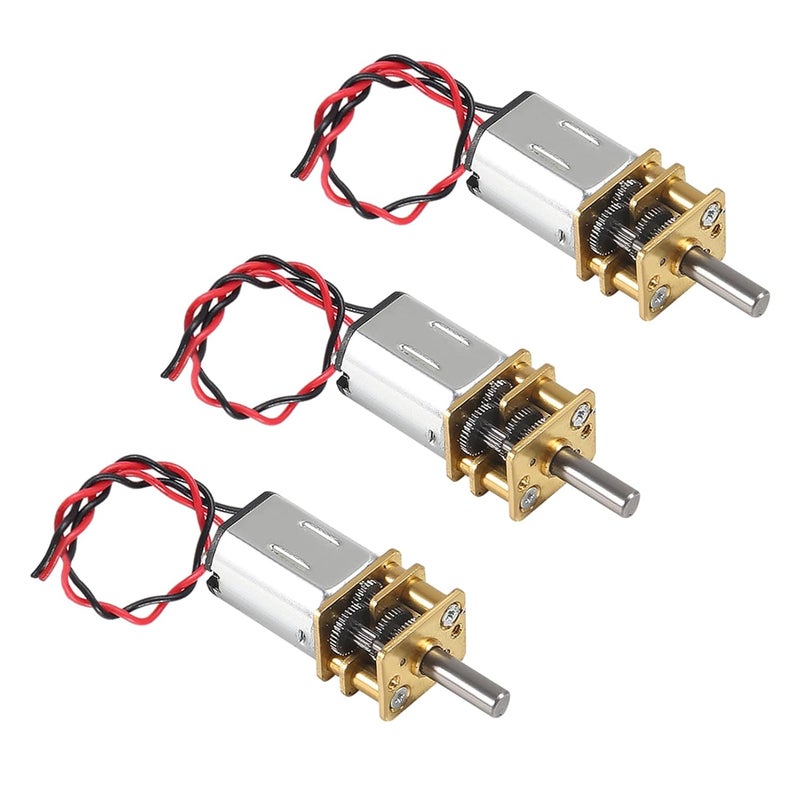 Coliao 3pcs Mini Micro N20 Gear Motor DC 3V-6V Slow Speed Full Metal Gearbox Micro Motor DC Motors for DIY Robot Car RC Toys - Image 1
